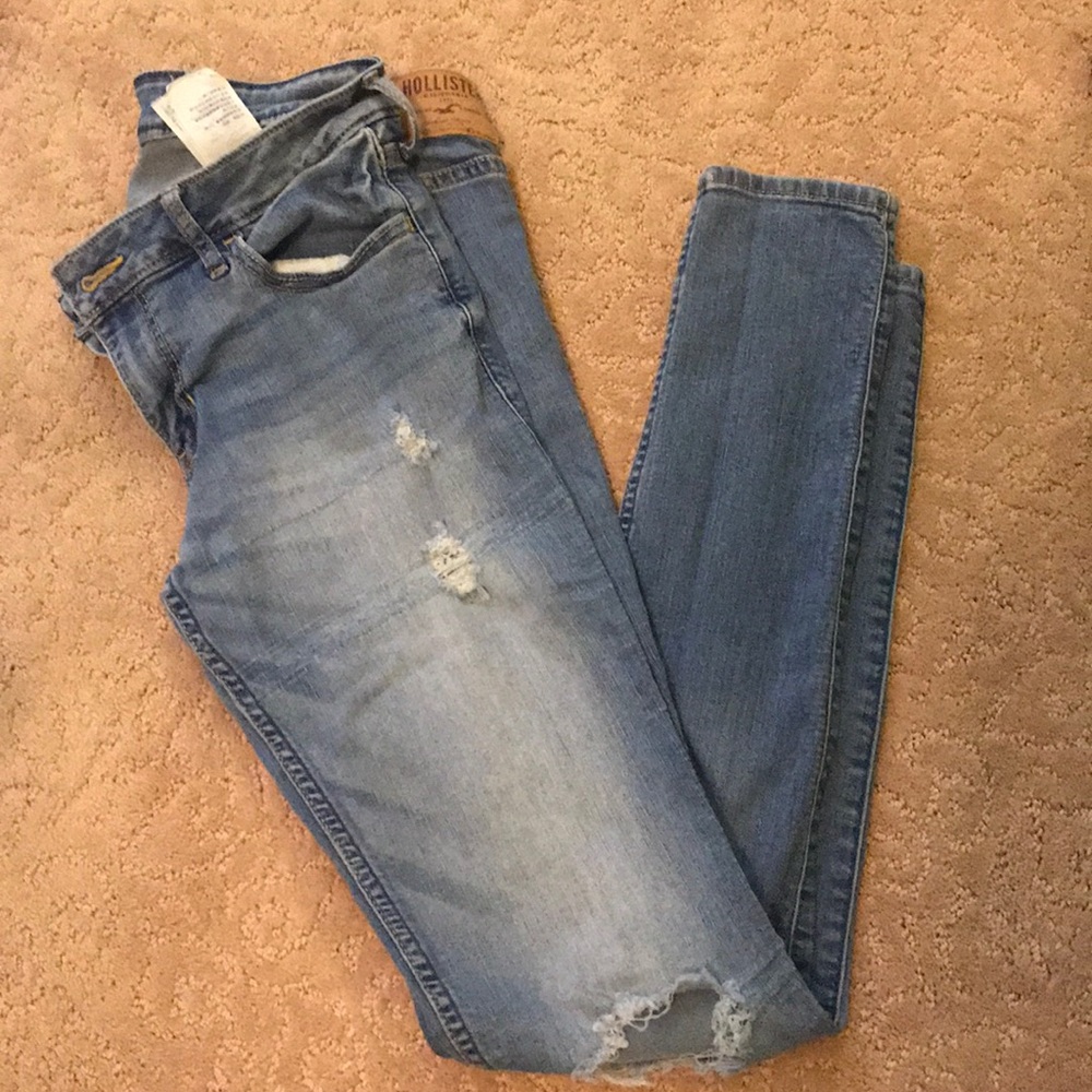 Blue Hollister Skinny Jeans